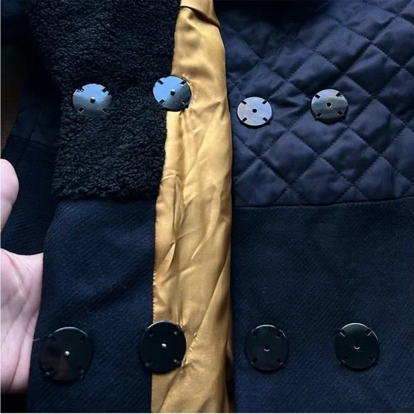 Topshop: Mixed Fabric Coat - Picture 5 of 8